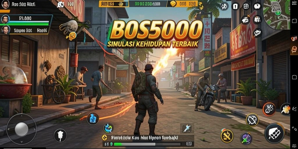 Tampilan gameplay <strong>BOS5000</strong> yang menarik dan interaktif.