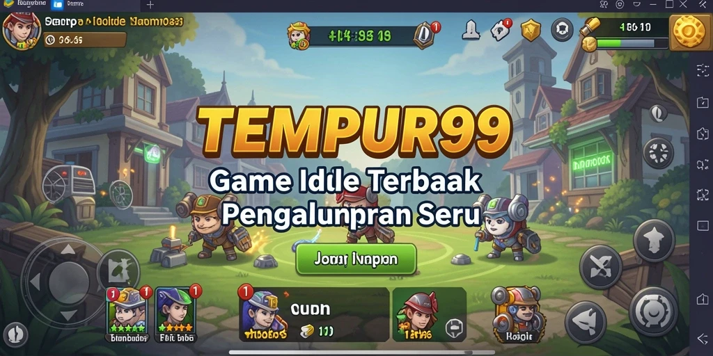 Screenshot gameplay TEMPUR99 menampilkan aksi pertarungan yang seru.