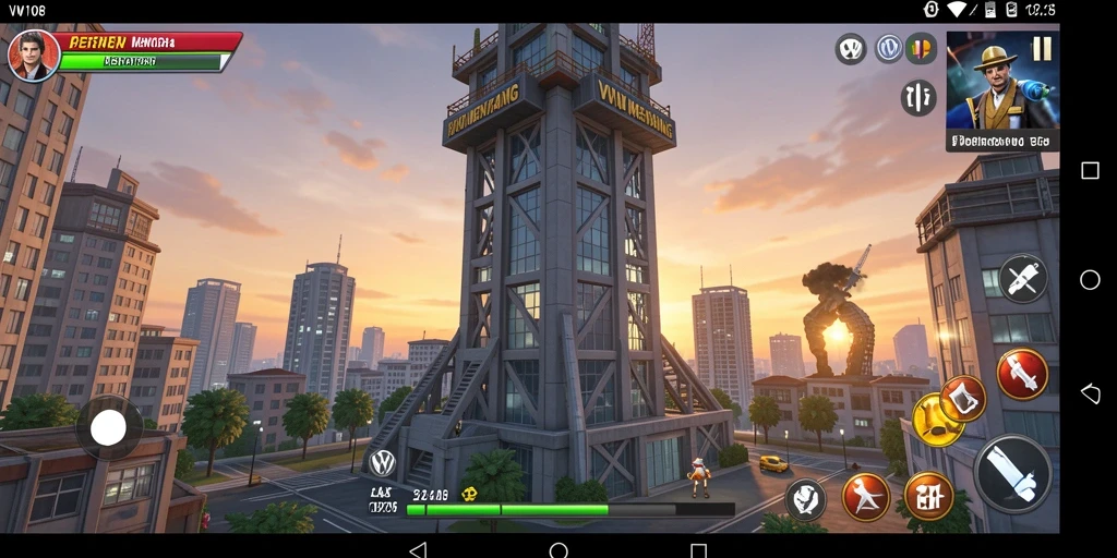 Tampilan gameplay VW108 yang menarik dalam pertahanan menara.