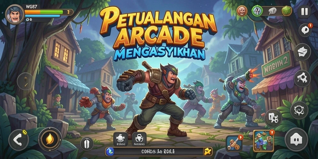 Tampilan gameplay WG87 yang menantang dan penuh warna.